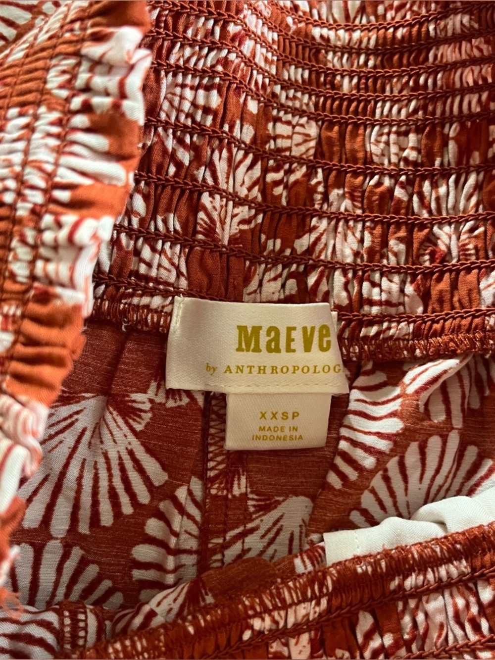 Maeve Anthropologie Printed Wide Leg Pants Seashell Beach Lightweight Boho - Picture 3 of 6